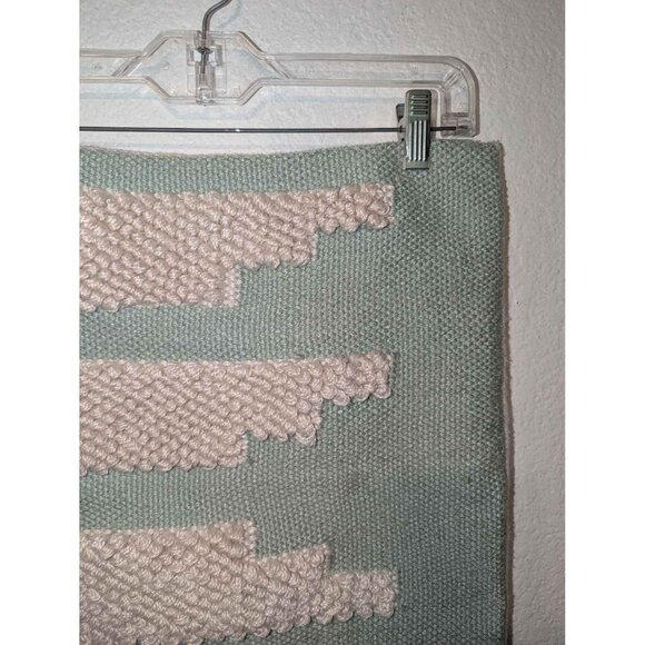 World Market Pillow Cover Geometric Pattern Green Accent Cushion 18"x 18" - Picture 6 of 12